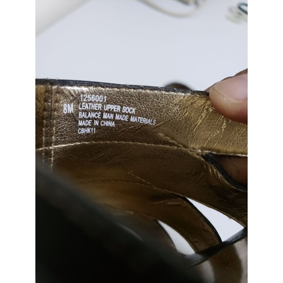 Sofft Boulogne black gathered top, natural wedge, size 8M - Picture 4 of 5